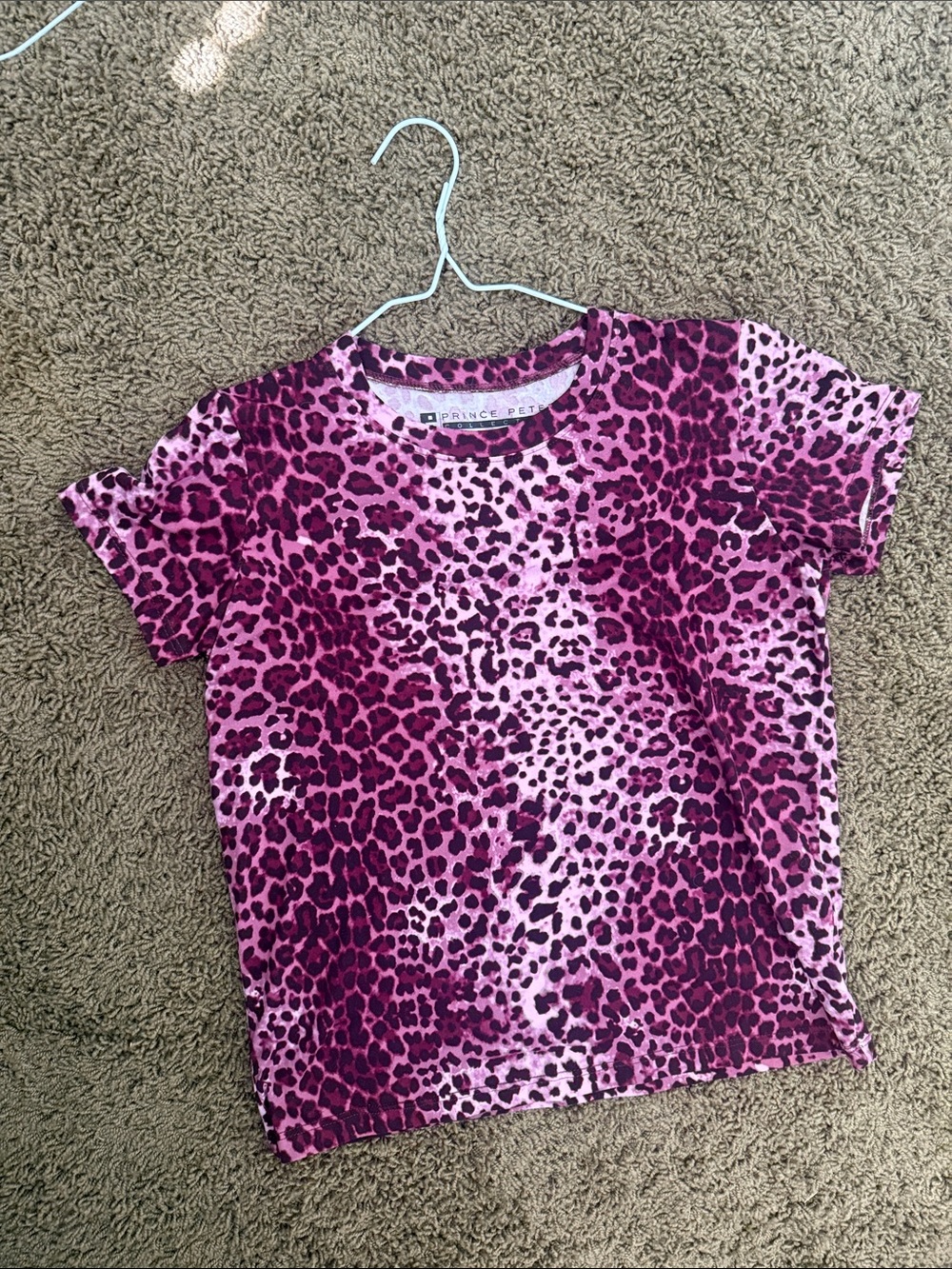 Prince peter SUPER SOFT Pink & Magenta Leopard Print Short Sleeve Tee